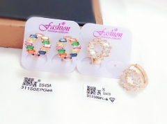 Hollow round style dazzling earring