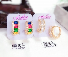 Colorful/whiter color dazzling earring