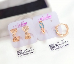 Irregular gold earring