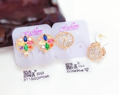 Artificial gemstone exquisite earring