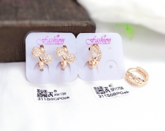 Irregular style gold earring