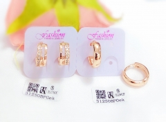 Glossy shiny gold earring