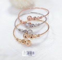 Frosted and polished beads exquisite bracelet set