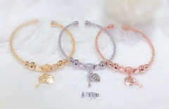 Heart/Key StylePendant Bracelet Set