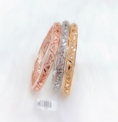 Simple style gold/silver/rose bangle set