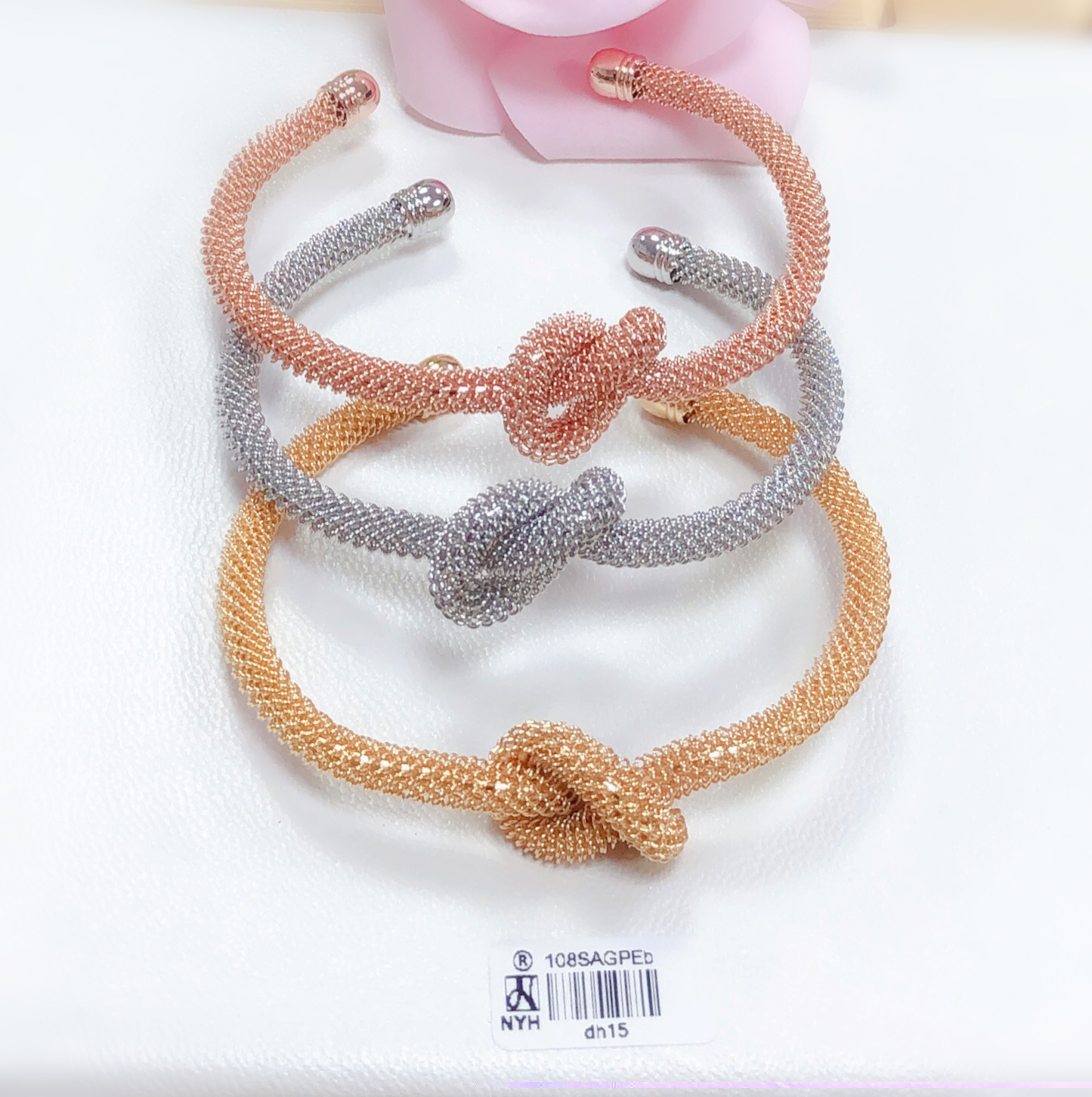 Knot style exquisite bracelet set