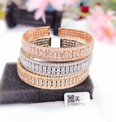 Artificial gemstone exquisite bangle set