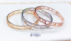 Hollow style shiny bangle set