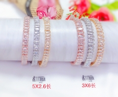 Whiter color zircon dazzlilng style gold/rose gold bangle set