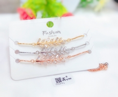 Leaf style glossy bangle set