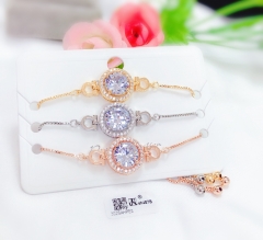 Artificial gemstone exquisite bangle set