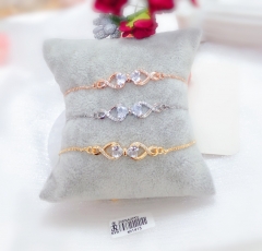 Artificial gemstone exquisite bangle set