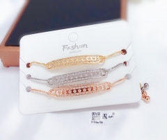 Artificial gemstone simple style bangle set