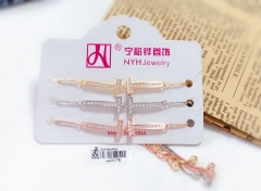 Irregular style simple gem bangle set