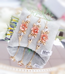 Blooming flower style exquisite bracelet set