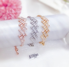 Artificial gemstone simple style bangle set