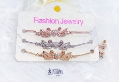 Swan Style Bright Bracelet Set