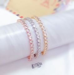 Artificial gemstone exquisite bangle set