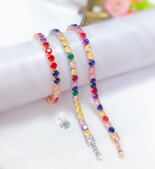 Colored zircon bracelet set