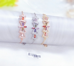 Colorful shiny hollow style bangle set