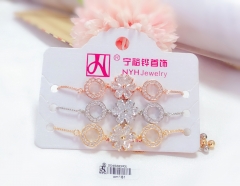 Artificial gemstone hollow style bangle set