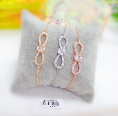 Hollow style gold/silver/rose gold color bangle set