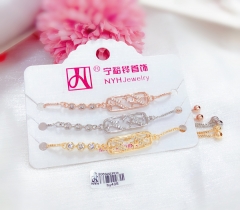 Irregular style gem bangle set