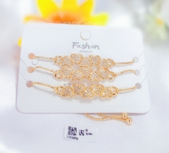 Heart style gem dazzling bangle set