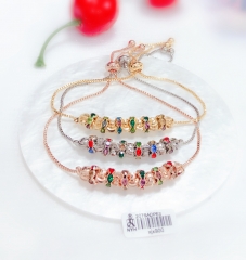 Beads colored zircon bracelet set