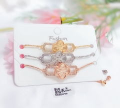 Four leaf style classic bangle set