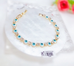 Whiter eye gem style single bangle