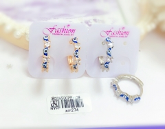 Moon eye style gem style earring