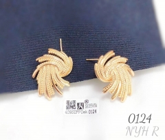 Irregular style with lines gold/silver earrings