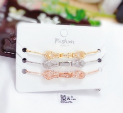 Irregular gold gem bangle set