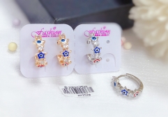 Star eye style bright earring