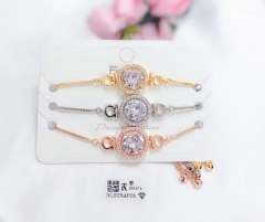 Artificial gemstone exquisite bangle set