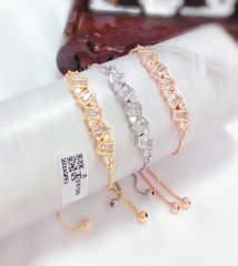 Artificial gemstone irregular style bangle set