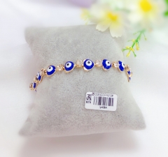 Blue eye heart style single bangle