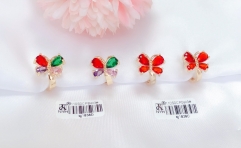 Butterfly shape colorful/red color earrings