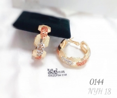 Hollow exquisit oil painting style earring