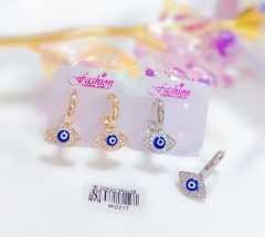 Blue eye gem style single earring