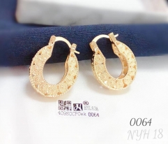 Round arc gold style earring