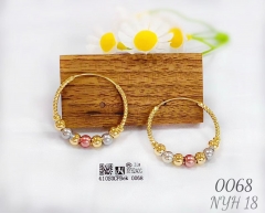 Gold handmade beaded earring