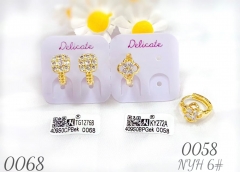 Artificial gemstone exquisite earring