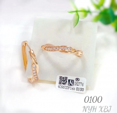 Twist curl style rose gold earring