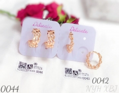 Irregular rose gold earring