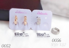 Simple style gem bright earring