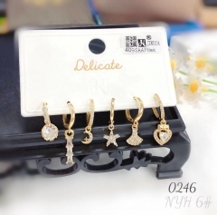 Fahion irregular style gold earring