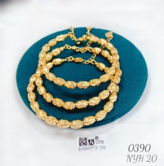 Beads style trendy gold bangle set