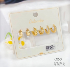 Irregular gold earring